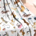 thumbnail image 4 of Cartoon Dachshund Blanket,Comfortable Soft Flannel Throw Blanket,All Season,Warm Lightweight Blankets for Sofa Bed Couch Living Room Chair,50"x60"(130x150cm), 4 of 4