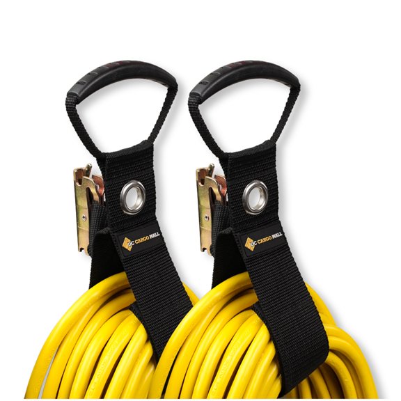 "2-pack, DC Cargo Mall Extension Cord Organizer for E-Track – Keep Cords, Cables, and Hoses Organized On E-Track - 17” Hook & Loop Closure Keeps Cables Secure – E-Track Accessories"