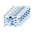 thumbnail image 4 of MKHERT Watercolor Rain Drops Blue Raindrops Placemats Table Mats for Dining Room Kitchen Table Decoration 12x18 inch,Set of 6, 4 of 4
