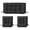 Black, variant on Indoor Outdoor 3 Piece Tufted Wicker Settee Cushions for Large Wicker Sets ,Outdoor Loveseat & U-Shaped Seat Cushions Weather Resistant (2- 22"x22" 1- 44"x22"), 3 Piece Set