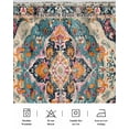 thumbnail image 5 of Boho Colorful Wrap Around Bed Skirts for California King Bed 18" Drop,Bed Skirt with Adjustable Elastic Belt Dust Ruffle Bed Valance for Bedroom Ethnic Modern Geometric Abstract Art Bed Frame Cover, 5 of 7