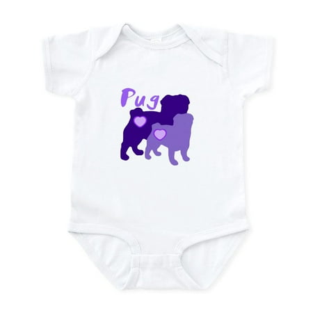 

CafePress - PUG PURPLE Body Suit - Baby Light Bodysuit Size Newborn - 24 Months