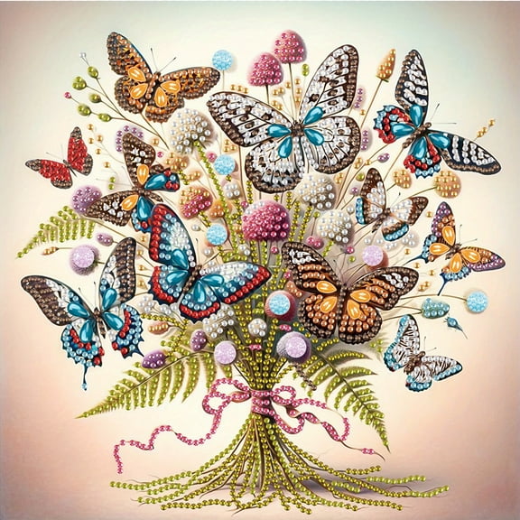 Bouquet Butterfly Diamond Art Painting Kit