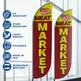 thumbnail image 2 of Meat Market Feather Flag(11.5feetX2.5feet) by DreamController | Outdoor Business Advertising Tall Flag | Weather-Resistant Knitted Swooper Flag | Made in USA | HD Print (Flag Only), 2 of 3