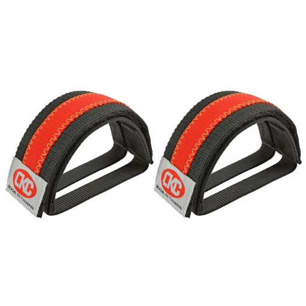 Double Nulon Black Red/Straps. Bike pedal strap, bicycle pedal strap