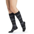 thumbnail image 5 of Sigvaris Well Being 143 Women's Microfiber Shades 15-20 Knee High Compression Socks Pink Stripe C, 5 of 7