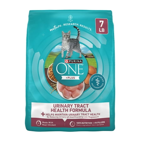 Purina ONE Plus, Urinary Tract Health Formula Dry Cat Food, Chicken, 7 lb Bag