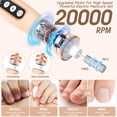 thumbnail image 3 of Kit de manicura y pedicura, taladro eléctrico inalámbrico para uñas Hoxida, 3 of 9