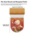 thumbnail image 7 of HELLHERO Christmas Snowman Cozy 2 Piece Set Toilet Seat Protector, Soft Polyester Round Toilet Lid Dust Cover & Dustproof, Stretchy Fabric, Machine Washable, 7 of 7