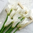 thumbnail image 3 of Lirios Blancos Flores Artificiales TUNC Real Touch PU 63cm 6pcs, 3 of 5