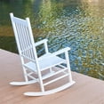 thumbnail image 5 of Pemberly Row Traditional Hardwood Indoor/Outdoor Patio Porch Rocker in White, 5 of 21