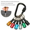 thumbnail image 4 of 6Pcs 1/4 Inch Hex Shank Keychain Aluminum Alloy Drill Bits Keychain Screwdriver Bits Holder Drill Bit Socket Adapter Holder Fast Change Bit Holder for Most Electric Hand-held Screwdrivers Drill Bits, 4 of 11