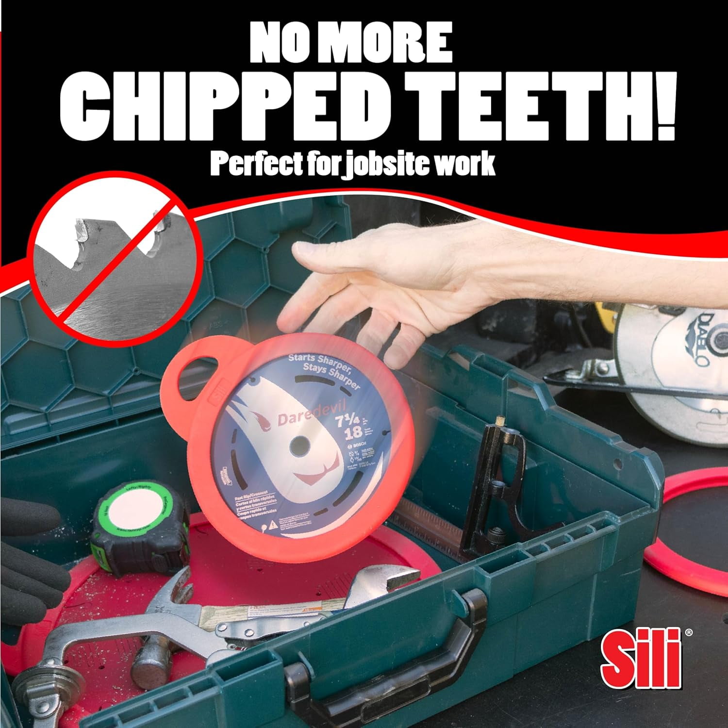 Sili Saw Blade Sleeve Saw Blade Protector/Holder Storage for Table Saw Blades Circular Saw Blades Miter Saw Blades and Plunge Saw Blades (8.25" 4 Pack)