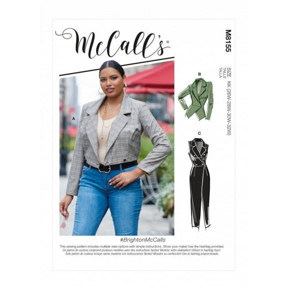 McCalls Sewing Pattern 8155 Jackets, Waistcoats
