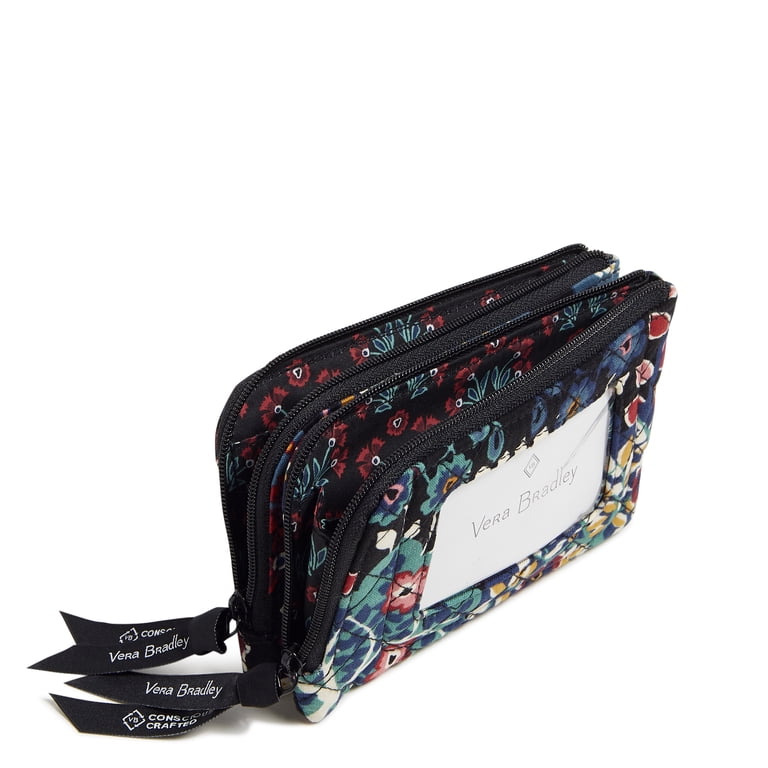 Vera Bradley Women's Cotton RFID Double Zip ID Enchantment