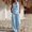 Light Blue, variant on Xunmmm Womens 2 Piece Set Summer Loose Fit Lapel Sleeveless Button Shirt with Wide Leg Pant Casual Lounge Set for Women Solid Color Two Piece Set for Women Casual Vacation Wear