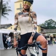 thumbnail image 1 of Women's Thin Long Sleeve Top Strap Shorts Set Cycling Suit, 1 of 5