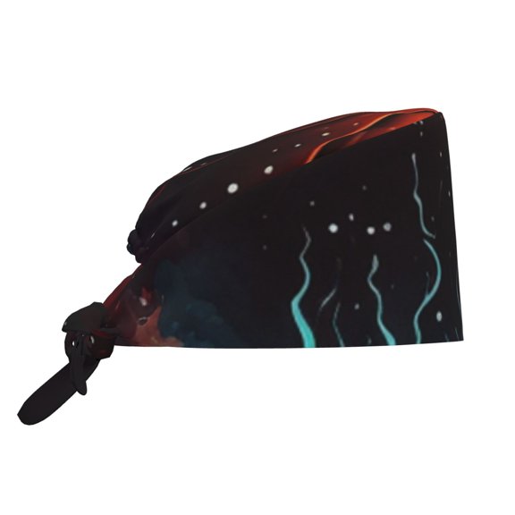 Working Caps Comfortable Breathable for Men Women Head Cover , Flaming Basketball Fire Cool