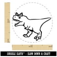 thumbnail image 2 of Aggressive Carnotaurus Horned Cretaceous Dinosaur Self-Inking Rubber Stamp Ink Stamper - Black Ink - Medium 1 Inch, 2 of 7