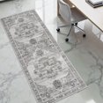 thumbnail image 3 of General 2x6 Hallway Runner Rugs - Washable Boho Rugs for Living Room Stain Resistant Vintage Carpet Tribal Rugs for Bedroom Kitchen Bathroom Non Slip Backing Decor Floor Decoration Mat 2x6 Grey, 3 of 16