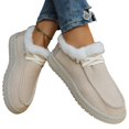 thumbnail image 5 of Women's Winter Flat Lace Up Round Toe Cotton Shoes with Warm Fleece Lining, Breathable Upper for Cold Weather Comfort, Casual Warm Sneakers for Daily Outdoor Walking, 5 of 7
