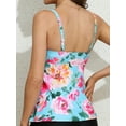 thumbnail image 3 of Sociala Womens Tankini Swimsuits Tops Tummy Control Padded Swim Top Flowy Bathing Suits Tops, 3 of 4