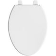 thumbnail image 4 of KOHLER Reveal Quiet-Close Elongated Closed Front Toilet Seat with Grip-Tight Bumpers in White, 4 of 4