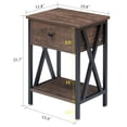 thumbnail image 3 of VECELO Modern Nightstand, Set of 2, Gray, 3 of 10