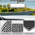 thumbnail image 4 of HA-EMORE Metal Alloy Shiny Delicate Rhinestones Bling Car Accessories Set Car decoration accessories set Bling Decoration Parts White Diamond Reverse mirror white, 4 of 7