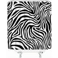 thumbnail image 2 of Zebra Print Shower Curtain Black and White Zebra Skin Print Abstract Striped Safari Animal Wildlife Fabric Bathroom Decor Set with Hooks, Black White 72"W x 78"L (Pack of 1), 2 of 6