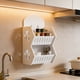 thumbnail image 4 of Estante de almacenamiento de pared sin taladro | Organizador multifuncional de madera para baño, cocina y dormitorio | Diseño calado blanco | Opciones de una o dos capas, 4 of 6
