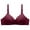 Wine, variant on Viikei Womens Plus Size Bra,Woman's Printing Gathered Together Large Size Daily Bra Underwear No Rims
