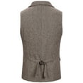 thumbnail image 3 of Aueoeo Men's Formal Dress Vests Casual Summer Beach Suit Vests Business Slim Fits Waistcoat Herringbone Party Vests, 3 of 8