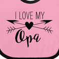 thumbnail image 4 of Inktastic I Love My Opa Heart and Arrows Boys or Girls Baby Bib, 4 of 4