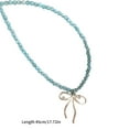 thumbnail image 5 of Trendy Crystal Jewelry Adjustable Bowknot Necklace Sparkling Beads For Women Outfits, 5 of 8