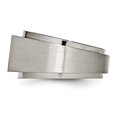 thumbnail image 3 of Auriga Fine Jewelry Men's Titanium Brushed and Polished CZ Men's Square Signet Ring Size 11, 3 of 6