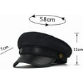 thumbnail image 2 of Zaoz Black Chauffeur Hat Flat Beret Hat Taxi Driver Hat for Men Role Playing Hat Vintage Newsboy Hat Festival Costume Hat A418, 2 of 5