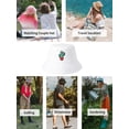 thumbnail image 4 of DLAPL Embroidered Bucket Hat for Women Men Fashion Summer Beach Fisherman Cap, Cactus White, 4 of 5