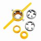 thumbnail image 1 of 6piece PVC plastic water pipe 60° thread fitting set, 1.27 cm and 1.9 cm, hand threading tool, 1 of 5
