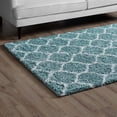 thumbnail image 7 of Modway Solvea Moroccan Trellis 8x10 Shag Area Rug in Aqua Blue and Ivory, 7 of 7