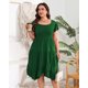 thumbnail image 5 of Vestido verde con volantes y mangas cortas para mujer talla grande AZACHID 4XL, 5 of 8