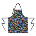 thumbnail image 2 of Pioneer Flower Floral Print Pattern Apron for Women and Men, Cotton Linen Waterproof with Pockets, Adjustable, 33x27 Inch for Kitchen, Gardening, BBQ, Salon, 2 of 6