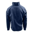 thumbnail image 4 of RYDCOT Mens Oversized Quarter Zip Cotton Jean Sweatshirt Half Zipper Heavyweight Acid Wash Distressed Denim Sweatshirts Pullover Dark Blue, 4 of 6