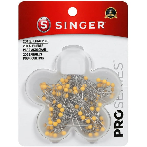 SINGER ProSeries� Quilting Pins in Transparent Flower-Shaped Storage Case, Size 28, 200 Count