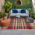 thumbnail image 2 of Fall Buffalo Plaid Outdoor Rug for Patio/Deck/Porch, Non-Slip Large Area Rug 5 x 8 Ft, Vintage Red Green Check Farmhouse Indoor Outdoor Rugs Washable Area Rugs, Reversible Camping Rug Carpet Runner, 2 of 8