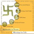 thumbnail image 3 of MASSIVE MART Brass Swastik Wall Hanging Yantra | Swastika for Door Entrance for Vastu |Front Door Decoration Items | Goodluck Positive Energy Religious Symbols Pooja Temple Decor House Warming Gift, 3 of 5