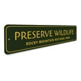 thumbnail image 3 of Preserve Wildlife Novelty Sign, Metal Wall Decor - 4x18 inches, 3 of 4