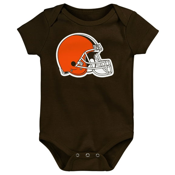 Newborn Brown Cleveland Browns Primary Logo Bodysuit