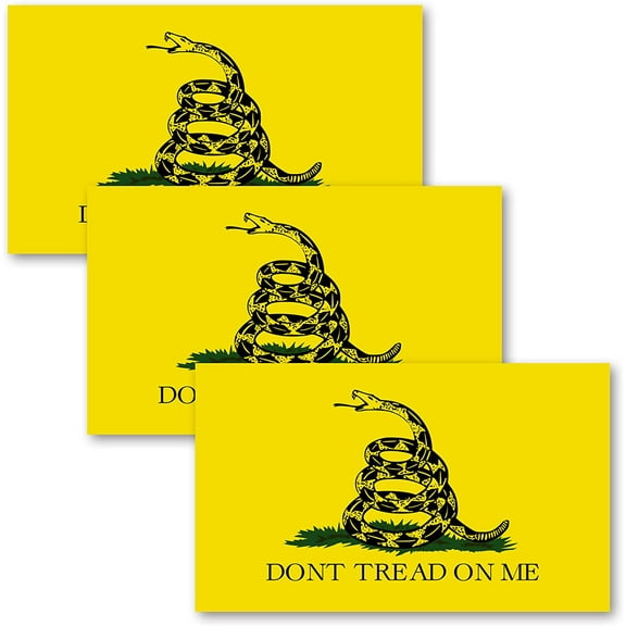 Anley 3Pcs Don't Tread on Me Decal 5" X 3" - Car and Truck Reflective Bumper Stickers