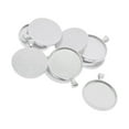 thumbnail image 1 of 10 Pcs Base de Plateau Ronde Vierge pour Fabrication de Bijoux Cabochon 42x33mm Pendentif Collier Vierge 30mm, 1 of 8